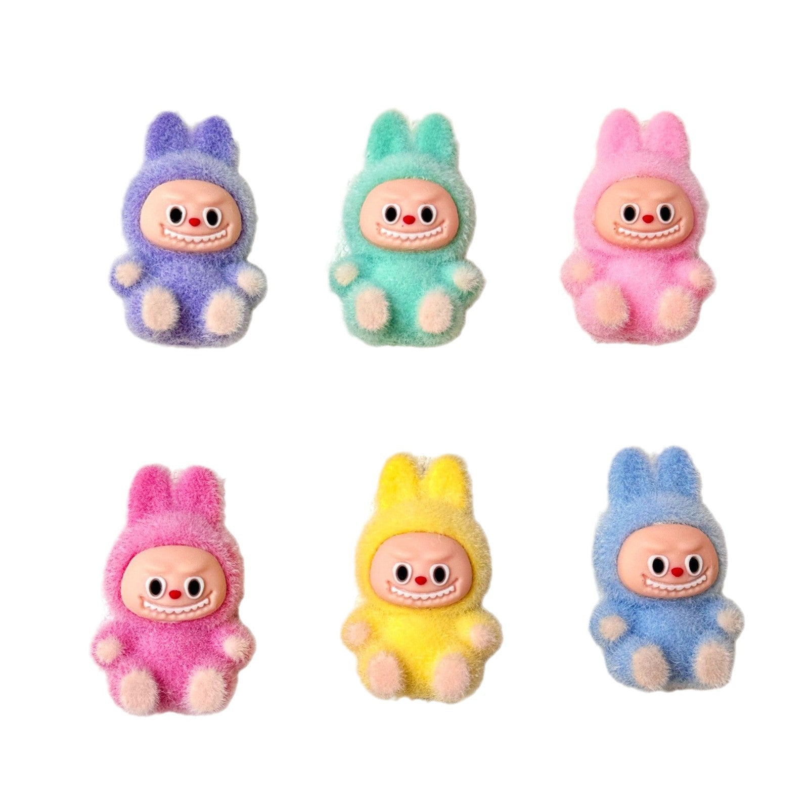 Wholesale 10pcs Cartoon flocking sitting beads OLY Exclusive